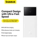 Зовнішній акумулятор Baseus Star-Lord Digital Display Fast Charging Power Bank 20000mAh 30W Moon White（With Simple Series Charging Cable USB to Type-C (P10022904213-00) - изображение 8