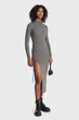 Жіноча сіра вовняна сукня MERINO RUCHED MIDI DRESS Michael Kors S MF482LZ4VR - изображение 1