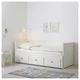 Каркас кушетки с 3 выдвижными ящиками HEMNES IKEA 903.493.26 белый - изображение 3