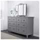 Комод HEMNES на 8 шухляд IKEA 303.924.69 серый - изображение 2