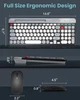 Бездротовий акумуляторний комплект клавіатура з мишкою USB для Windows/MAC UKC ZYG-8О6/ 92ІІ Wireless 100 key Bluetooth EN/UK - зображення 6