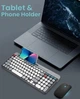 Бездротовий акумуляторний комплект клавіатура з мишкою USB для Windows/MAC UKC ZYG-8О6/ 92ІІ Wireless 100 key Bluetooth EN/UK - зображення 9
