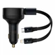 Автомобильное зарядное устройство Baseus Enjoyment Retractable 2-in-1 Car Charger C+L 30W Black CGTX000001 - изображение 5