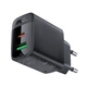 Мережевий зарядний пристрій ACEFAST A78 PD20W GaN (USB-A+USB-C) charger Black 6974316283256 - зображення 2