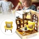 3D конструктор Румбокс со световыми эффектами "Минутка отдыха" конструктор Room Box кукольный домик своими руками (RB034) - изображение 5