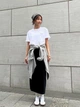 Юбка миди осенняя прямая женская Uniqlo 769862877 S Черная (1159828136) - изображение 6