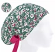 Медицинская шапочка женская HeadwearUniverse универсальная принт Бело-розовые цветы - изображение 1