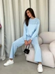 Брюки вязаные ART KNIT Katrin Голубые, S-M 022163 - изображение 4