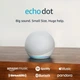 Акустична система Amazon Echo Dot (5th Gen) Smart Speaker with Alexa Glacier White_JP - зображення 2