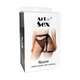 Гартер на ногу Art of Sex - Naomi с надписью SEXY, натуральная кожа, размер XS-2XL, цвет красный - изображение 4