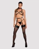 Портупея на грудь Obsessive A740 harness black O/S, искусственная кожа - изображение 3