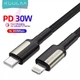 Кабель Kuulaa PD 30w для швидкого заряджання iPhone 8/X/11/12/13/14 Pro Max з роз'ємом Apple Lightning Type-C - зображення 8