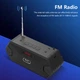 Мультифункціональний FM радіоприймач / Bluetooth-колонка з акумулятором LED-дисплей MP3-плеєр USB / TF / MIC / AUX / TWS blue - зображення 10