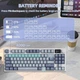 Бездротова механічна Клавіатура Attack Shark K86, Blue Whale Axis, Bluetooth/2,4g з міні-дисплеєм та поворотною кнопкою гучності, Hot-Swap, RGB-підсвічування, - зображення 3