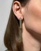 Серьги колоски с цепочками патриотические Xuping. Модные сережки трансформеры с цепями - изображение 4