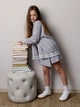Детский кардиган на пуговицах для девочки ARTKNIT Смужка 116-122 см Серый (4823093471962) - изображение 4