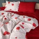 Простынь MirSon евро 200x220 см 17-0754 Scarlet Poppies Бязь (2200010933215) - изображение 2