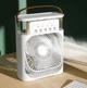 Портативный настольный вентилятор с увлажнителем воздуха 4в1 AIR COOLER FAN с резервуаром для воды и подсветкой Белый от USB - изображение 2