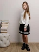 Детская трикотажная школьная юбка для девочки ARTKNIT Смужка 116-122 см Черная (4823093471788) - изображение 3