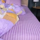 Простынь MirSon евро 200x220 см 17-0764 Violet triangles Бязь (2200010938289) - изображение 1