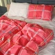 Комплект постельного белья Mirson Двуспальный 175х210 см 17-0765 Checkered red Бязь (2200010938906) - изображение 1