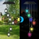 Садовая подвесная лампа Фонари музыка ветра 6 LED на солнечной батарее разноцветная - изображение 5