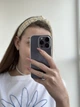 Обруч на голову бежевий ободок чалма в клітинку - зображення 3