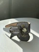 Обруч на голову с бантом ободок с бантиком серый атласный широкий с пайетками - изображение 2
