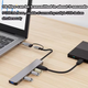 USB-концентратор 5 портів 2 type-c ABS-концентратор/ USB 3.0 та 2.0 для ноутбука/ мультисплиттер - зображення 3