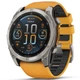 Спортивные часы GARMIN Fenix 8 51mm AMOLED Sapphire Graphite DLC Titanium with Spark Orange Silicone Band - изображение 1