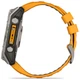 Спортивные часы GARMIN Fenix 8 51mm AMOLED Sapphire Graphite DLC Titanium with Spark Orange Silicone Band - изображение 2