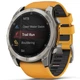 Спортивные часы GARMIN Fenix 8 51mm AMOLED Sapphire Graphite DLC Titanium with Spark Orange Silicone Band - изображение 12