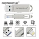 Флешка металева 2в1 256ГБ USB-Lightning для Apple iPhone, iPad, iPod, комп'ютера Microdrive 256GB OTG - изображение 5