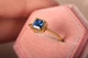 Кольцо из желтого золота с синим фианитом 19 K-0218 - изображение 3