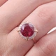 Кольцо из желтого золота с большим розовым камнем 21.5 K-0172 - изображение 4