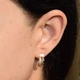 Женские серьги из желтого золота с фианитами S-0010 - изображение 2