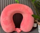 Подушка для подорожей Memory Foam Полуничка 32х25х10 см рожевий - зображення 2