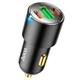 Автомобільний зарядний пристрій Hoco NZ6 PD45W 3-port 2C1A car charger, від прикурювача, чорний (NZ6) - зображення 1