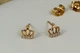 Серьги гвоздики Xuping Jewelry корона 7 мм золотистые - изображение 1