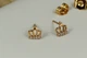 Серьги гвоздики Xuping Jewelry корона 7 мм золотистые - изображение 2