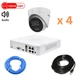 Комплект ІP відеонагляду на 4 купольні камери Hikvision 4Mp-IP-DS-2CD1343G2-LIUF-Hybridlight зі звуком - зображення 1
