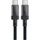 Кабель Acefast C12-03 USB 2.0 USB-C to USB-C 1.2 м 60W 3A Stainless Steel Nylon Black (6974316283317) - зображення 1