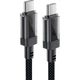 Кабель Acefast C12-03 USB 2.0 USB-C to USB-C 1.2 м 60W 3A Stainless Steel Nylon Black (6974316283317) - зображення 2