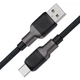 Кабель Acefast C10-04 USB 2.0 USB-A to USB-C 1.2 м 3A Silicone Braid Black (6974316283126) - зображення 4