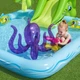 Детский надувной игровой бассейн 239х206х86 см Bestway 53052 с горкой и надувными игрушками на 308 л Голубой - изображение 8