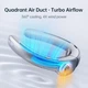Вентилятор на шию JisuLife Neck Fan Pro1 портативний, до 14 годин роботи, плавне регулювання 100 швидкостей - Сірий - зображення 8