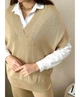 Жилетка вязаная ART KNIT Jolie, S-M бежевая 028440 - изображение 4