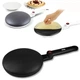 Электроблинница погружная для тонких блинов Pancake Pan 600 Вт, электрическая блинница с антипригарным покрытием, автоматическая блинница с тарелкой и венчиком, компактная электросковорода для завтраков, Чёрная, LY-456-Black - изображение 15