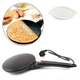 Погружная электроблинница Pancake Pan 600 Вт, компактная электросковорода для тонких блинов с антипригарным покрытием, автоматическая блинница 20 см в комплекте с тарелкой и венчиком, PCW-65-Black - изображение 11