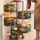 Этажерка на колесах Stenson Sphere 5 ярусов 33х89 см (R93517BK) - изображение 2